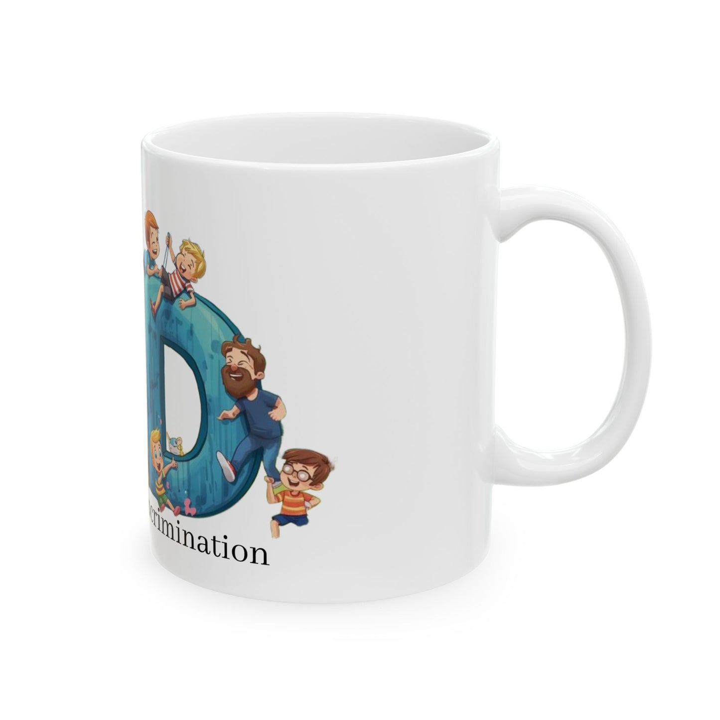 Dad letters with playful kids mug | Ceramic Mug