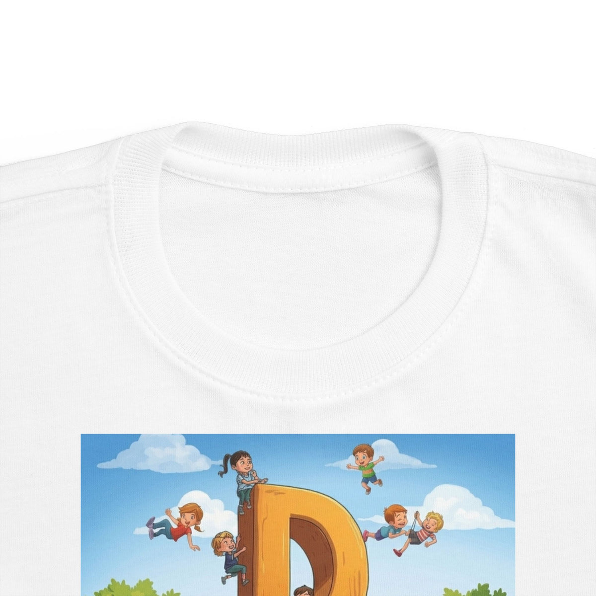 Toddler Tee — Colorful 'DAD' Cartoon Park Design | Father's Day Kid Shirt