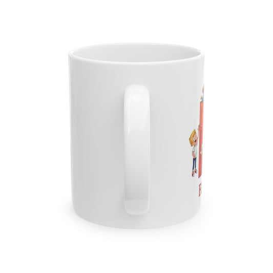 Father's Day Ceramic Mug — 'Dad' Letter Art with Kids (11oz/15oz)