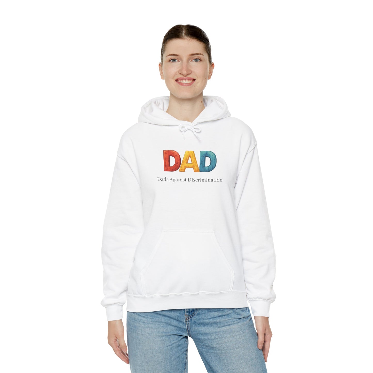 Dad Rainbow Hoodie – Dads Against Discrimination Inspirational Pullover