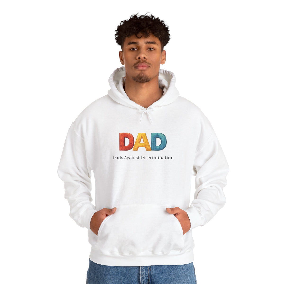 Dad Rainbow Hoodie – Dads Against Discrimination Inspirational Pullover
