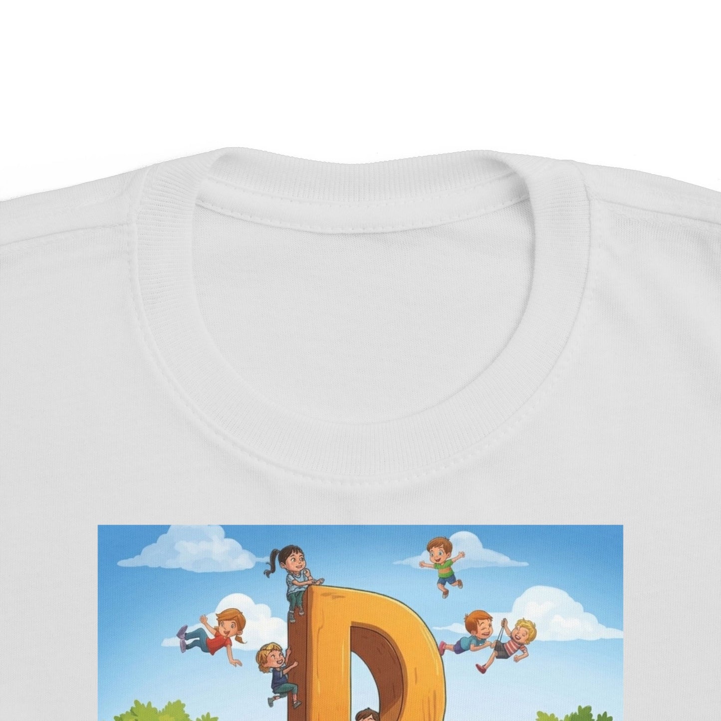 Toddler Tee — Colorful 'DAD' Cartoon Park Design | Father's Day Kid Shirt