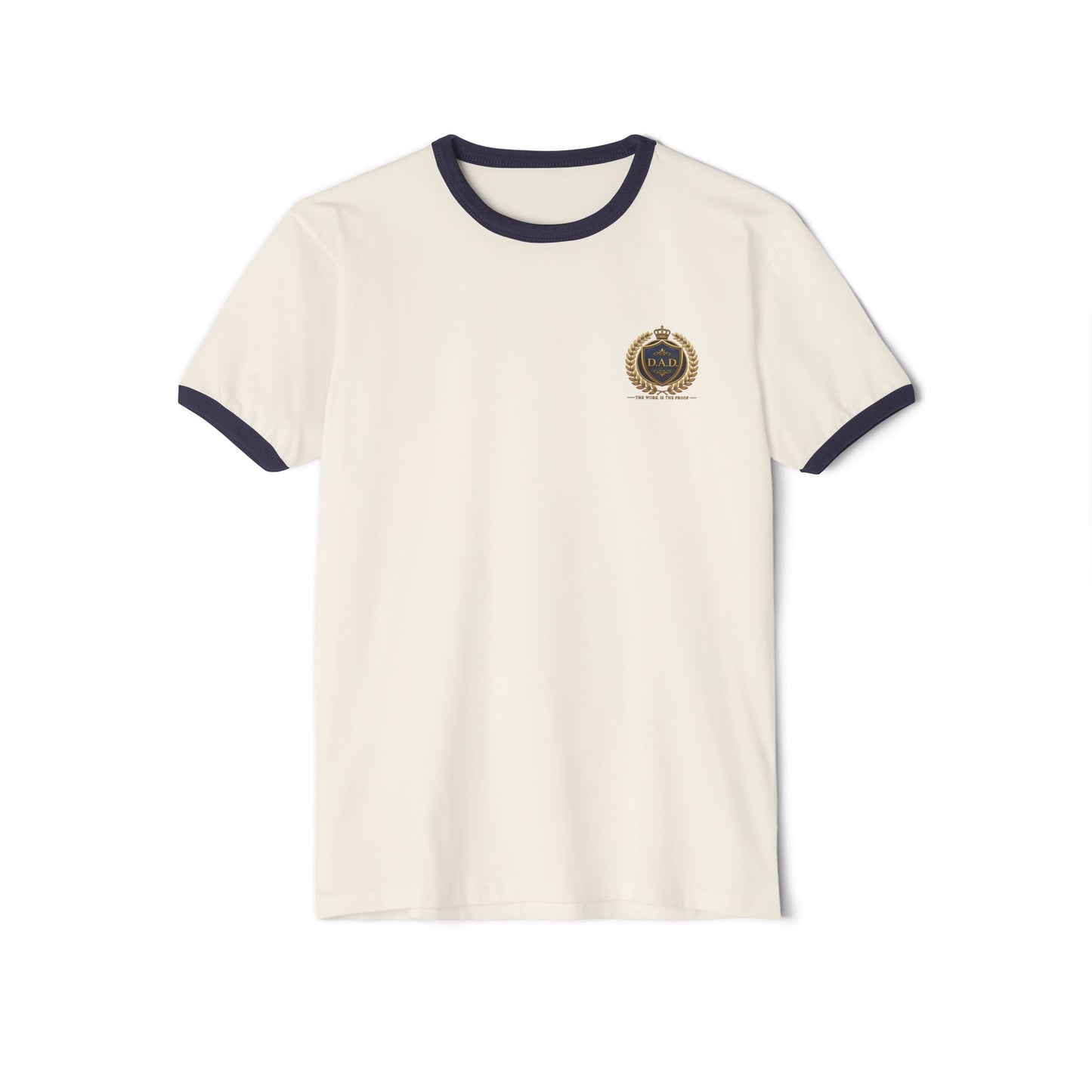 Vintage Crest Ringer T‑Shirt — Classic Retro Logo Tee