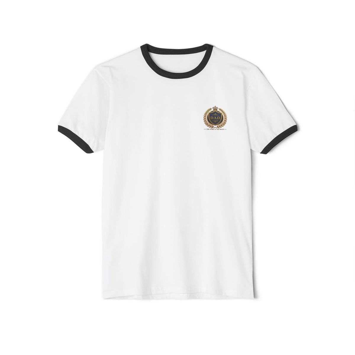 Vintage Crest Ringer T‑Shirt — Classic Retro Logo Tee