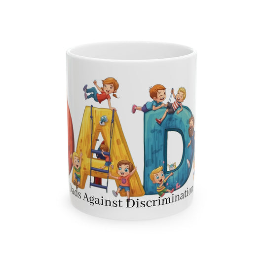 Dad letters with playful kids mug | Ceramic Mug